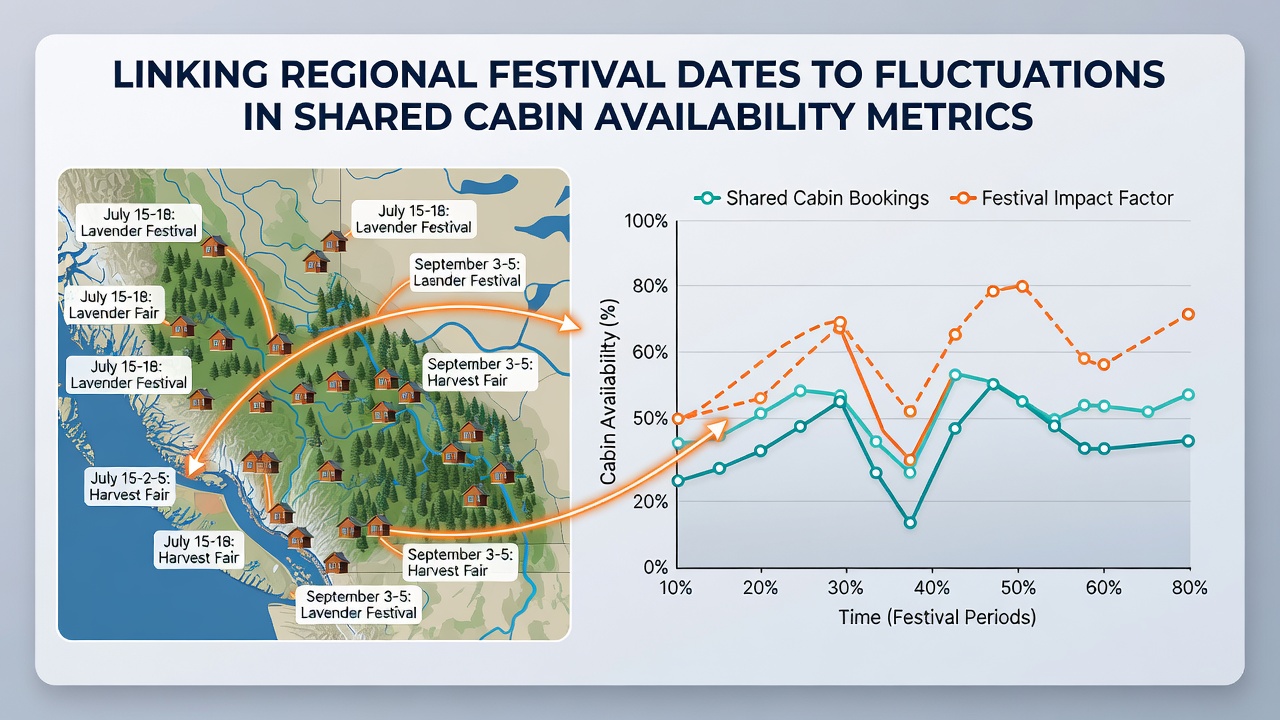 Linking Regional Festival Dates to Fluctuations in Shared Cabin Availability Metrics